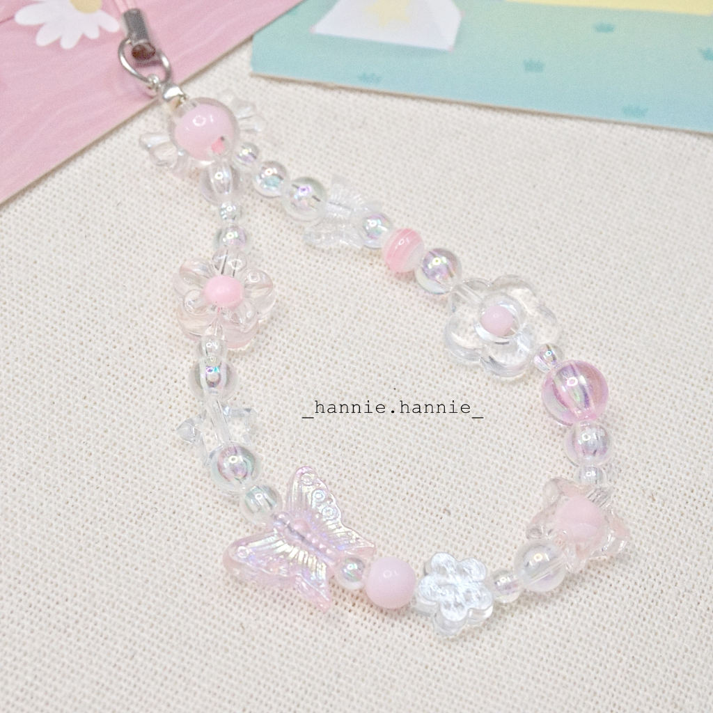 Clara - (Tím/Hồng/Vàng/Cam/Xanh biển) Móc khóa hologram charm - Phụ kiện dây treo balo chìa khóa điện thoại handmade