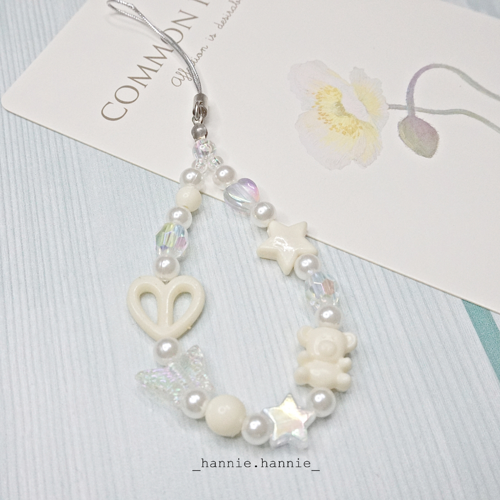 (Tím/Hồng/Vàng/Cam/Xanh lá/Xanh biển) Móc khóa hologram charm - Phụ kiện dây treo balo chìa khóa điện thoại handmade