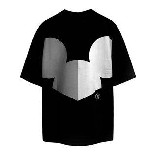 TEE BIG LOGO đen - ÁO THUN cotton basic CHUỘT TRẮNG