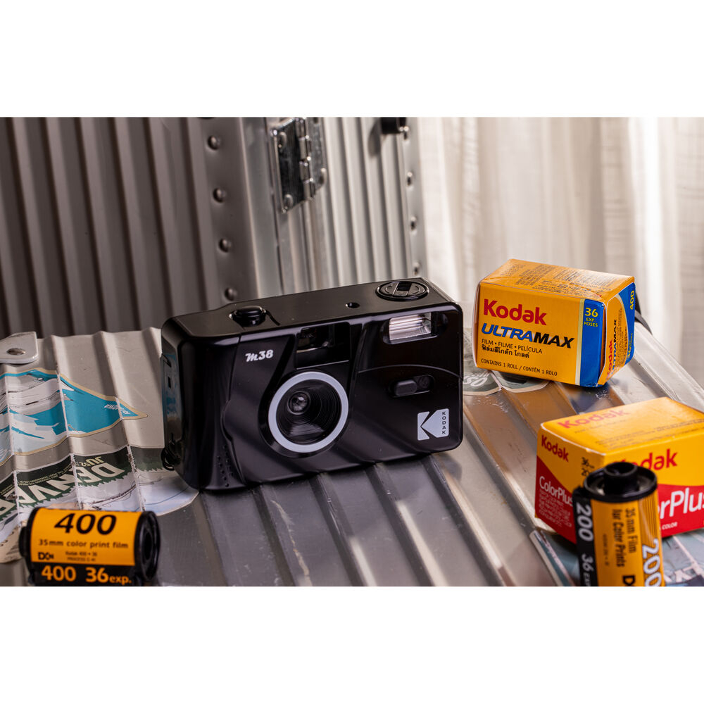 Máy Ảnh Phim Kodak M38, 135/35mm, Màu Đen, Chính Hãng, Mới Nguyên Hộp, Nguyên Seal - LIIQ Flash