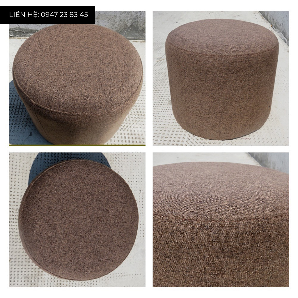 Ghế Đôn Sofa Ghế Bàn Trang Điểm Màu Xám Cao 40cm Đường kính 33cm - Hoàn tiền 100% nếu khách không hài lòng | BigBuy360 - bigbuy360.vn