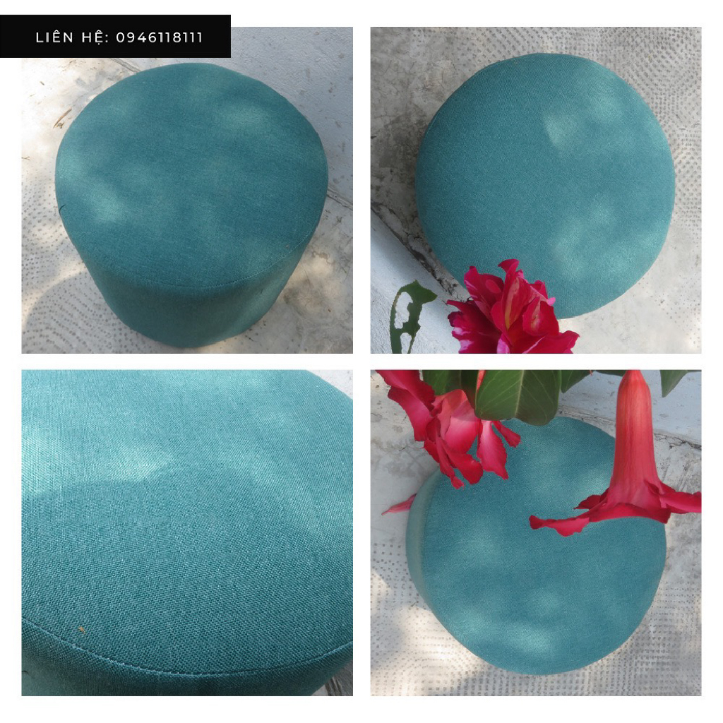 Ghế Đôn Sofa Ghế Bàn Trang Điểm Màu Xám Cao 40cm Đường kính 33cm - Hoàn tiền 100% nếu khách không hài lòng | BigBuy360 - bigbuy360.vn