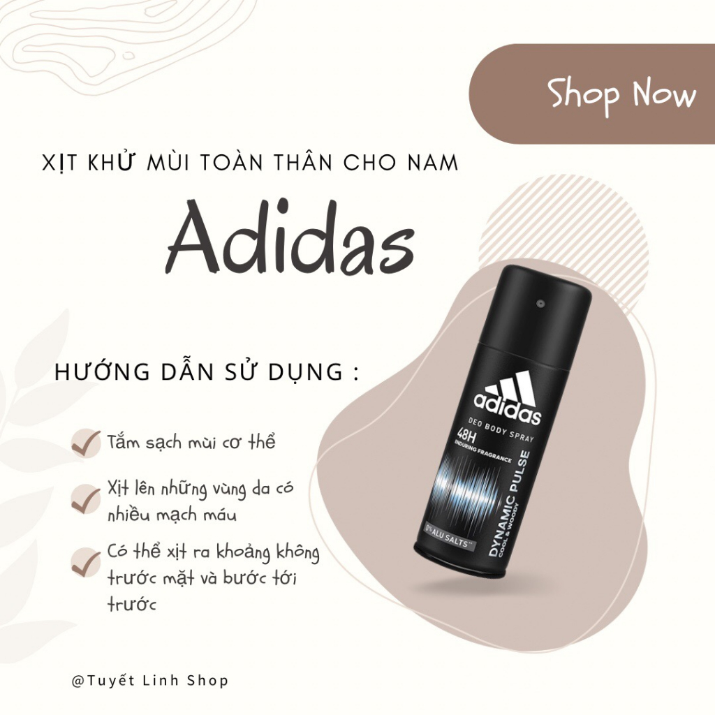 Xịt Khử Mùi Toàn Thân Cho Nam Adidas Deo Body Spray 48H Fresh Power/ Deodorant 0% Alu Salts Alcohol Skin Respect 150ml