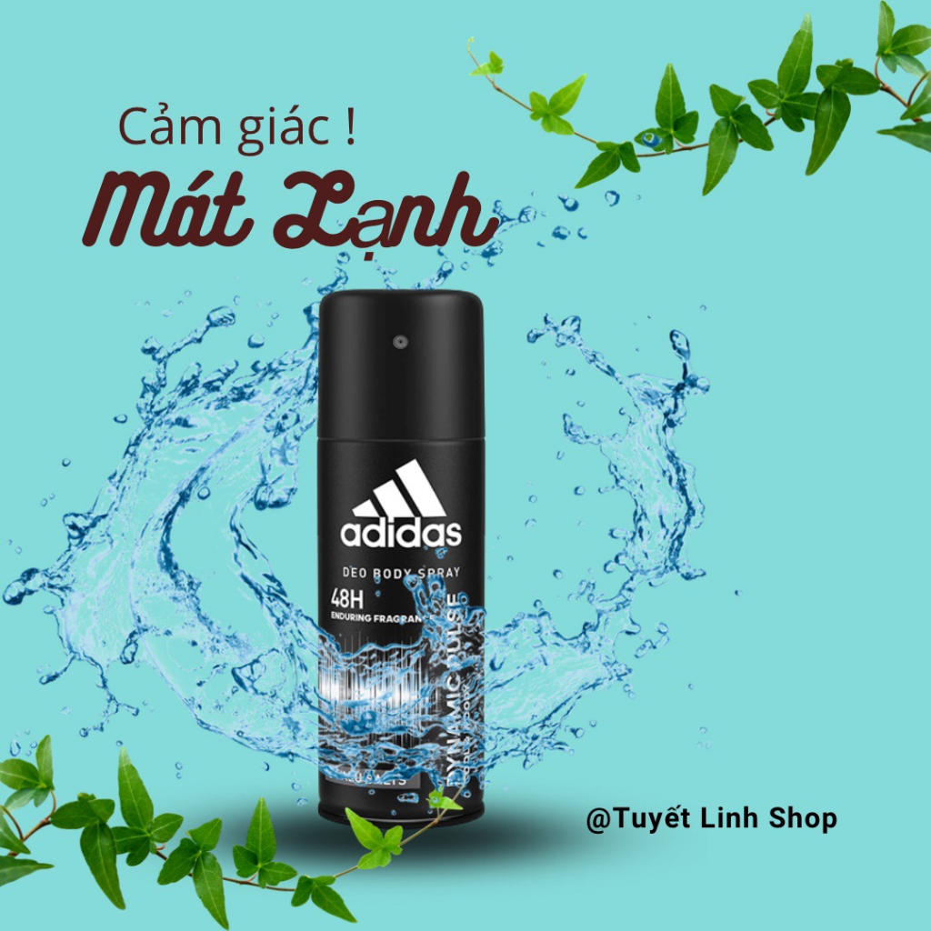 Xịt Khử Mùi Toàn Thân Cho Nam Adidas Deo Body Spray 48H Fresh Power/ Deodorant 0% Alu Salts Alcohol Skin Respect 150ml
