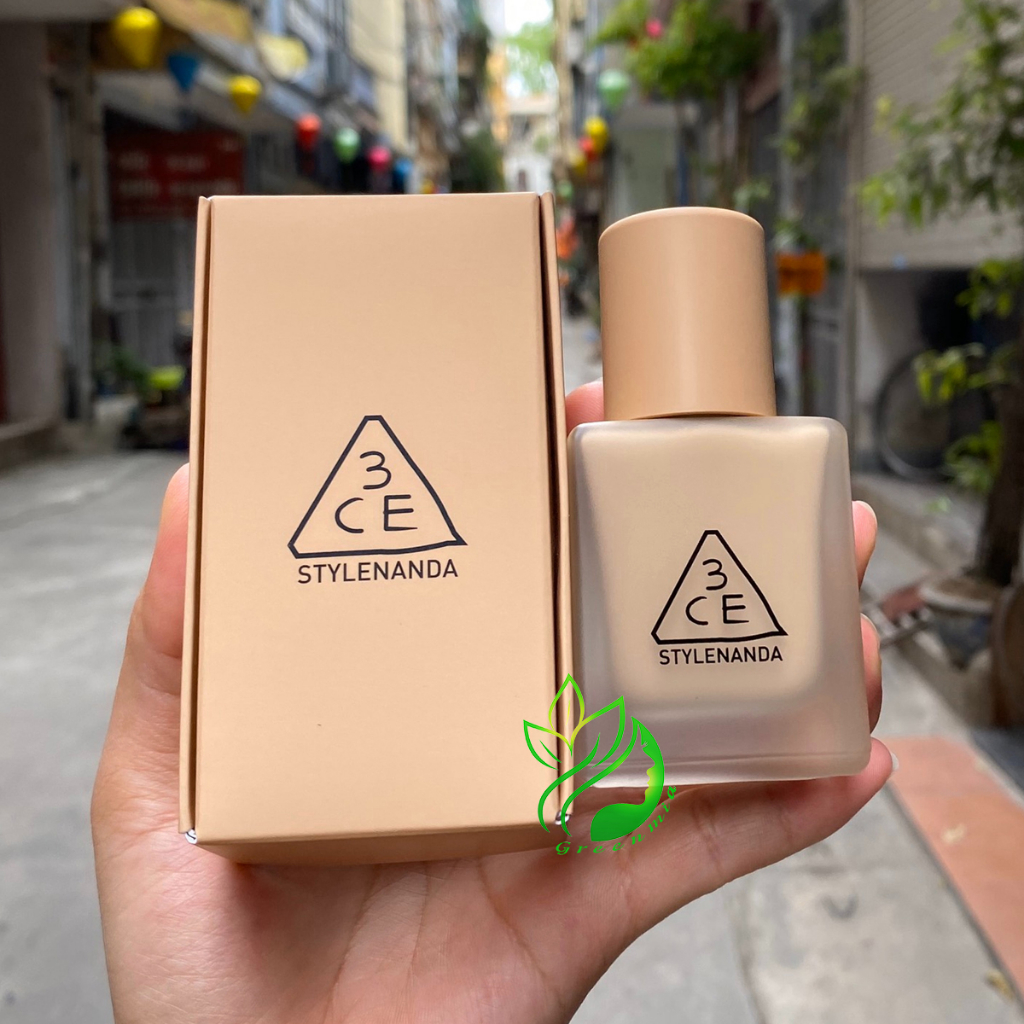 Kem Nền 3CE Velvet Fit Foundation Beige Lên Màu Tự Nhiên 30g Bền Lâu Trôi Kiềm Dầu Kháng Nước
