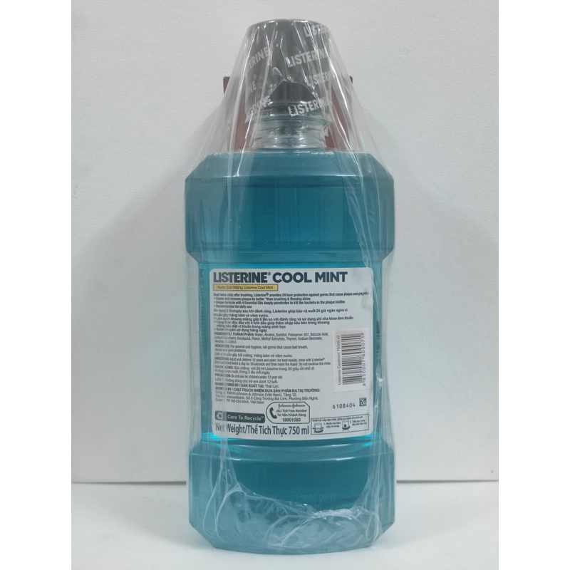 Nước súc miệng Listerine Coolmint 750ml