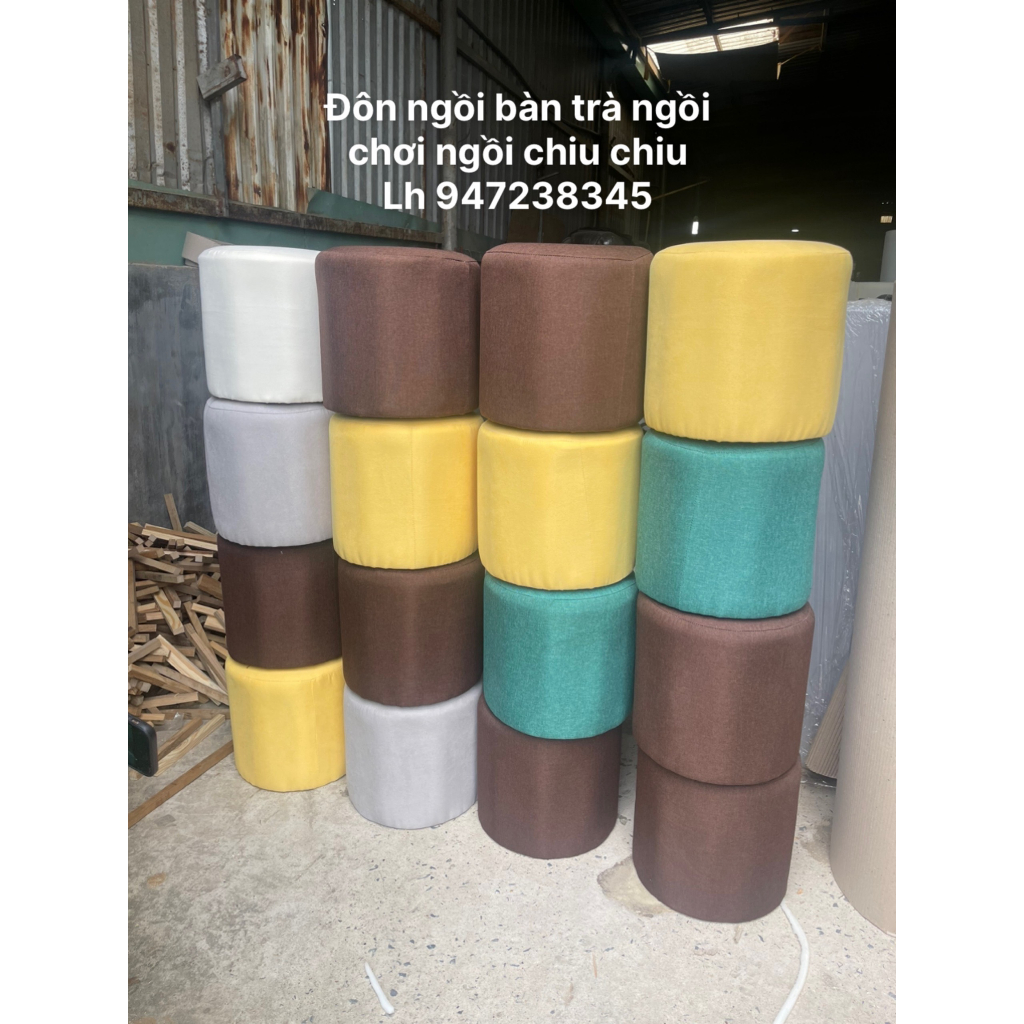 Ghế Đôn Sofa Ghế Bàn Trang Điểm Màu Xám Cao 40cm Đường kính 33cm - Hoàn tiền 100% nếu khách không hài lòng | BigBuy360 - bigbuy360.vn