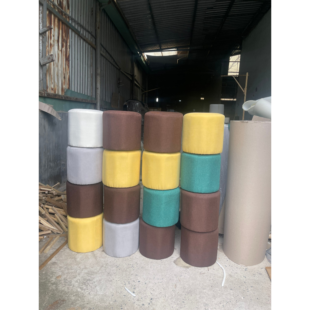 Ghế Đôn Sofa Ghế Bàn Trang Điểm Màu Xám Cao 40cm Đường kính 33cm - Hoàn tiền 100% nếu khách không hài lòng | BigBuy360 - bigbuy360.vn