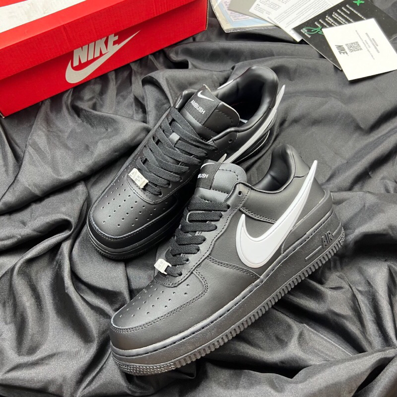 Giày AF1 Low Ambush Black Đen V2 Da Thật Lai Au