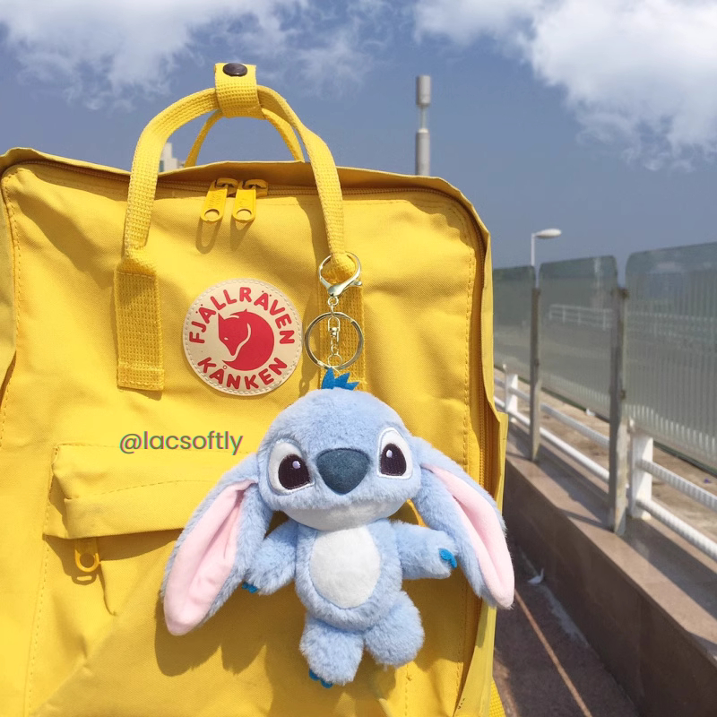 Móc chìa khoá gấu bông hoạt hình Stitch Tím Xanh Hồng lông mịn dễ thương / Có sẵn /