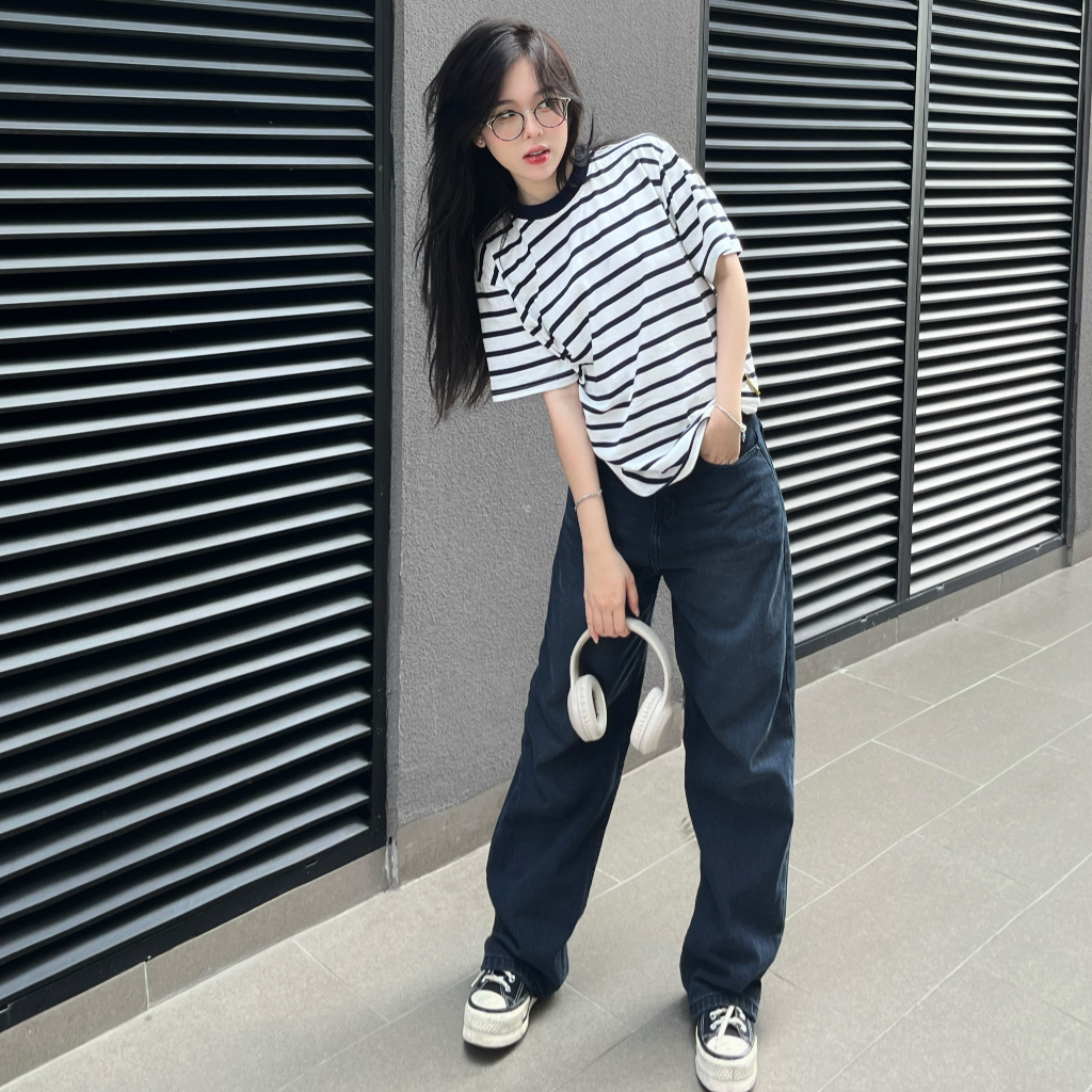 ÁO THUN DIVIDE BRAND UNISEX KẺ NGANG NHIỀU MÀU