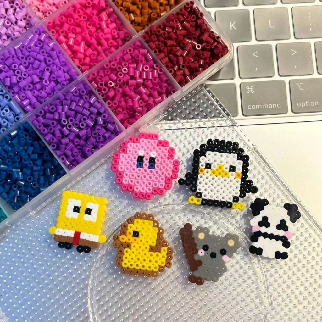 7000 Hạt Xỏ Lỗ 24 Màu 5Mm 3D Nhiều Màu Sắc Dùng Để Làm Quà Tặng Cho Bé