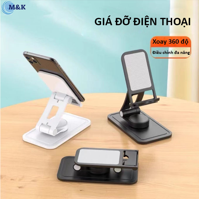 Giá Đỡ Điện Thoại, Máy Tính Bảng Để Bàn, Có Thể Xoay 360 Độ Tiện Dụng