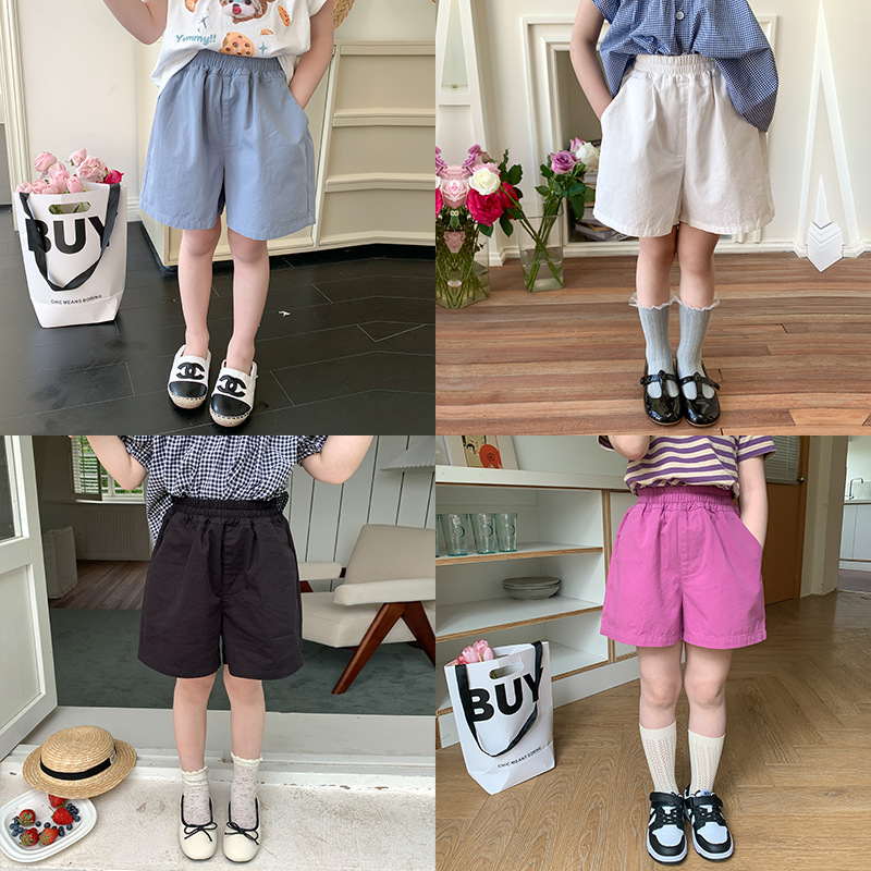 Quần short cho bé gái/ bé trai DMINT, quần đùi cho bé phong cách Hàn Quốc - Quần áo mùa hè hãng Ambb Kids