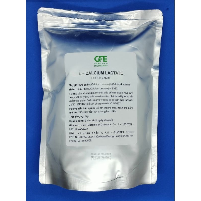 L- CALCIUM LACTATE PHỤ GIA BẢO QUẢN THỰC PHẨM AN TOÀN