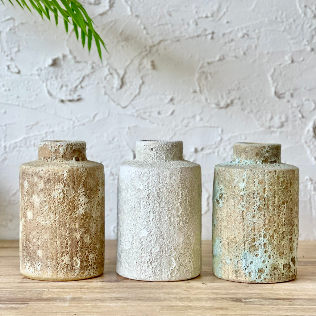 Bình hoa gốm xuất khẩu Atlantis lông chim decor trang trí Vườn Gốm - The Garden