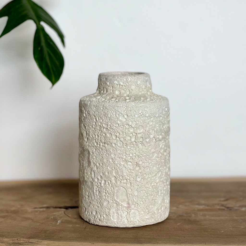 Bình hoa gốm xuất khẩu Atlantis lông chim decor trang trí Vườn Gốm - The Garden