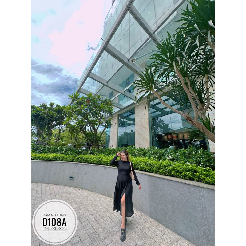 Bigsize Đầm nơ lưng D108A