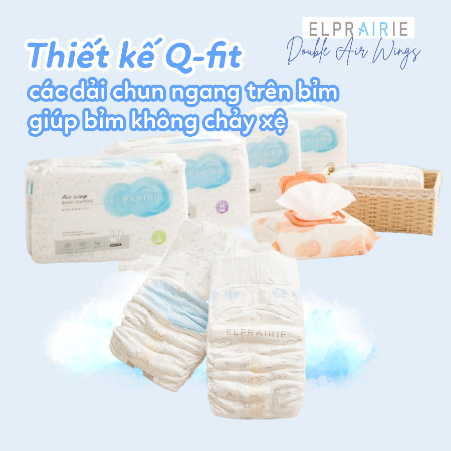 Túi Dùng Thử 6 Miếng Tã Quần ELPRAIRIE Air Wing Size L/XL Nội Địa Hàn Quốc Cho Bé 9-17kg, Siêu Thấm Hút Siêu Khô Thoáng