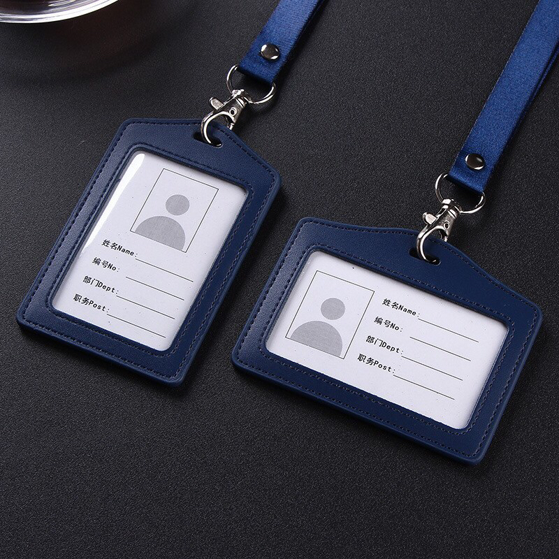 Bao da đựng thẻ card 1 ngăn kèm dây đeo