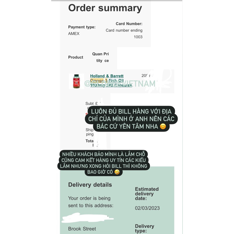 Viên dầu cá SÁNG MẮT bổ sung Omega 3 Holland & Barrett Omega 3 Fish Oil 1000mg