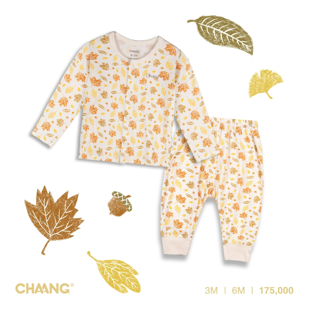 Bộ Quần Áo Dài Tay Cúc Giữa Park CHAANG AW22D11
