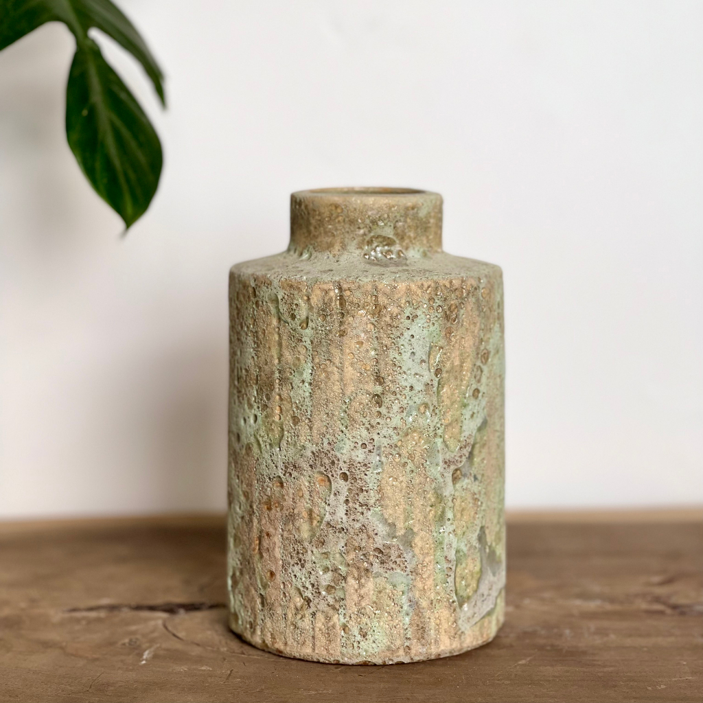 Bình hoa gốm xuất khẩu Atlantis lông chim decor trang trí Vườn Gốm - The Garden