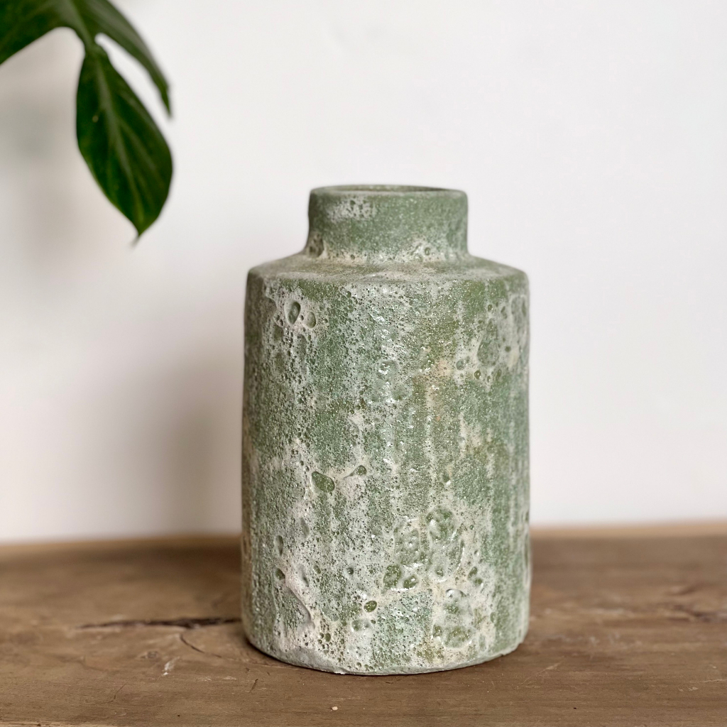 Bình hoa gốm xuất khẩu Atlantis lông chim decor trang trí Vườn Gốm - The Garden