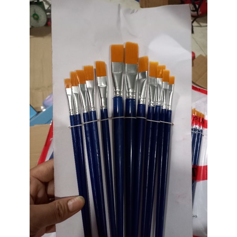 Bộ cọ vẽ, bút lông,chổi vẽ lông 12 chiếc hàng loại đẹp