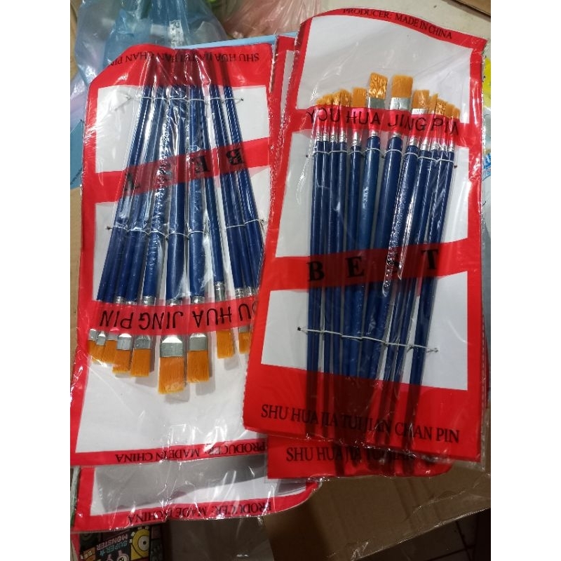 Bộ cọ vẽ, bút lông,chổi vẽ lông 12 chiếc hàng loại đẹp