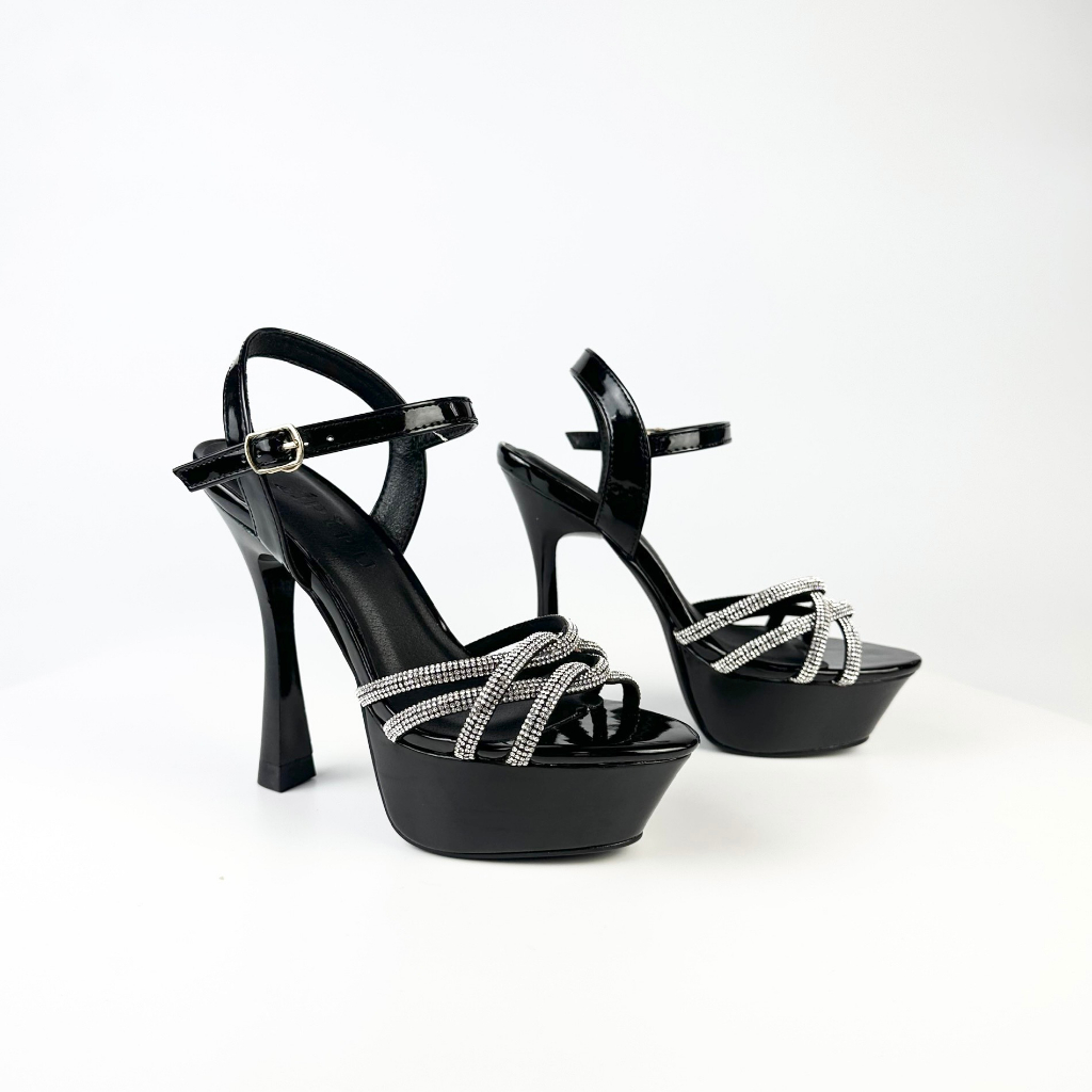 Giày cao gót đế đúp 13cm, sandal cao gót nữ thời trang,sự kiện,hoa hậu catwalk, pipu 52