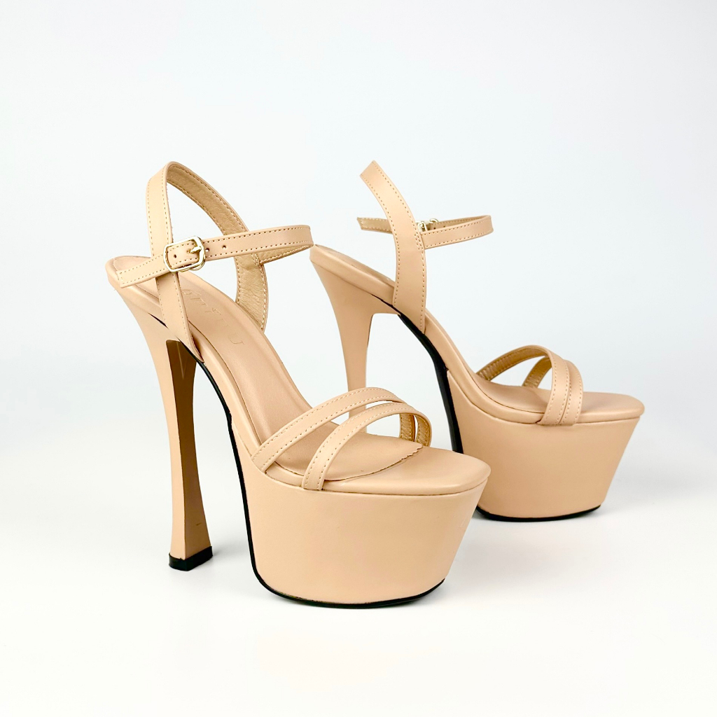 Giày cao gót đế đúp 17cm ,sandanl cao gót thời trang,sự kiện,hoa hậu catwalk, pipu 30-17cm