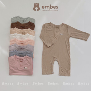 [Có sẵn] Body dài tay cho bé sơ sinh style Hàn Quốc EMBES chính hãng hai nút [NÊN LÊN 1 SIZE]