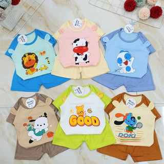 Bộ cộc tay trẻ em thun lạnh Minky mom