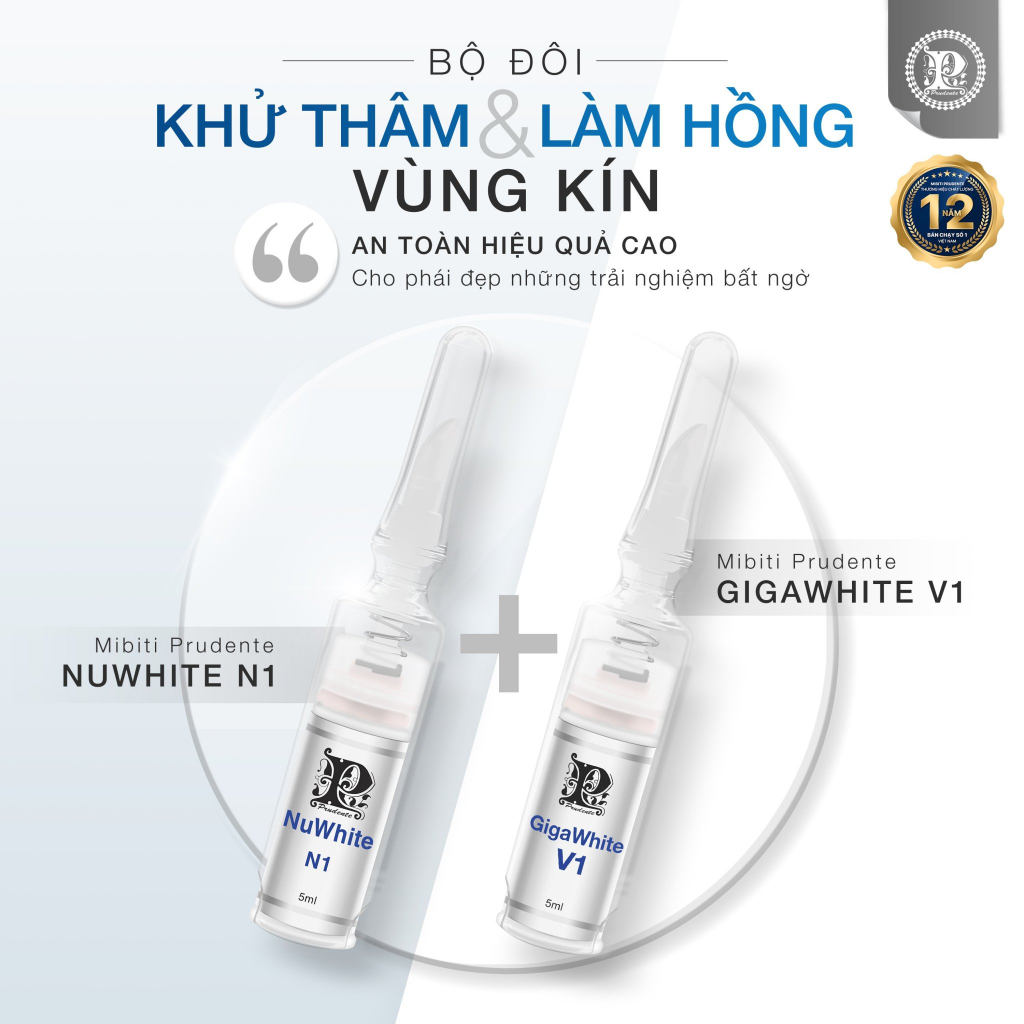 Kem Nuwhite Mibiti Prudente hồng nhũ hoa N1, hồng vùng kín nuwhite V1,Khử thâm nách mông bẹn H6, hồng môi nuwhite L1A