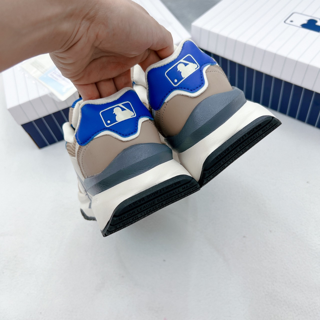 Giày MLB Chunky Runner LA nâu sữa, giày thể thao chạy bộ mlb, giày thể thao nam chunky full box