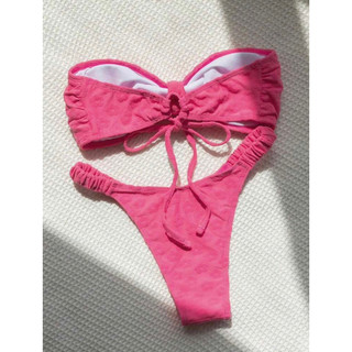 [ORDER SHEIN] Set Bikini 2 Món Đi Biển Phối Nơ