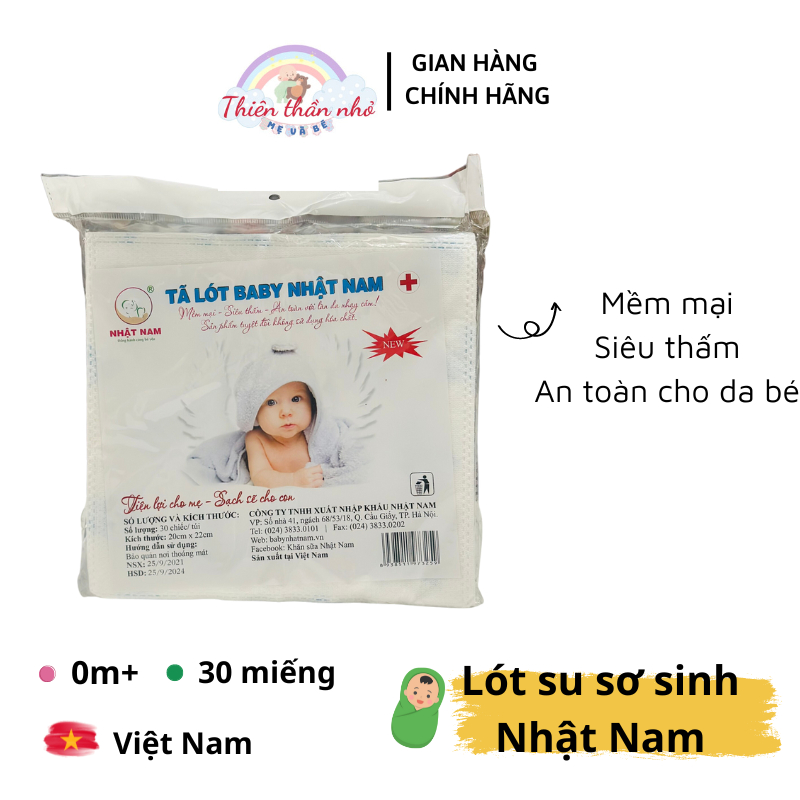 Tấm lót phân su Nhật Nam 30 miếng
