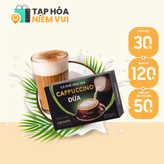 Cà phê hòa tan sữa dừa dakmark - hộp 10 gói x 17gram