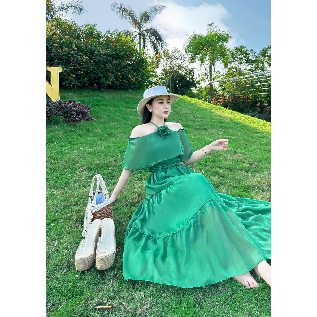 Váy maxi thiết kế voan tơ  V155