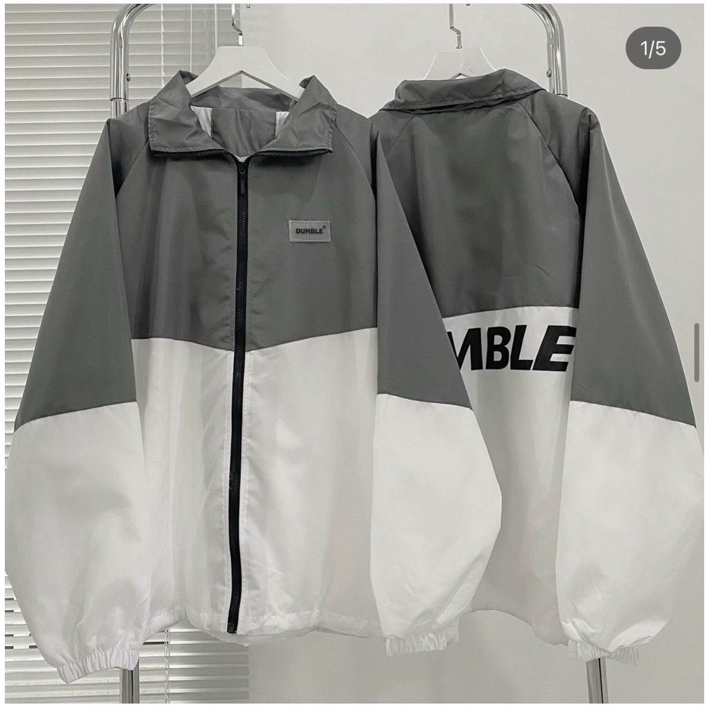 Áo Khoác Gió DUMBLE Phối 2 Màu Basic Vải Dù 2 Lớp Tay Bông, Áo Khoác Dù Unisex Nam Nữ | BigBuy360 - bigbuy360.vn