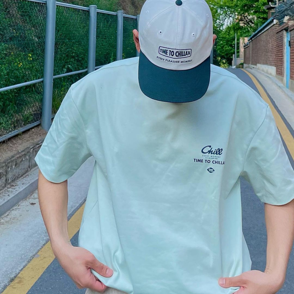 Áo phông hai màu xanh trắng Mbridge