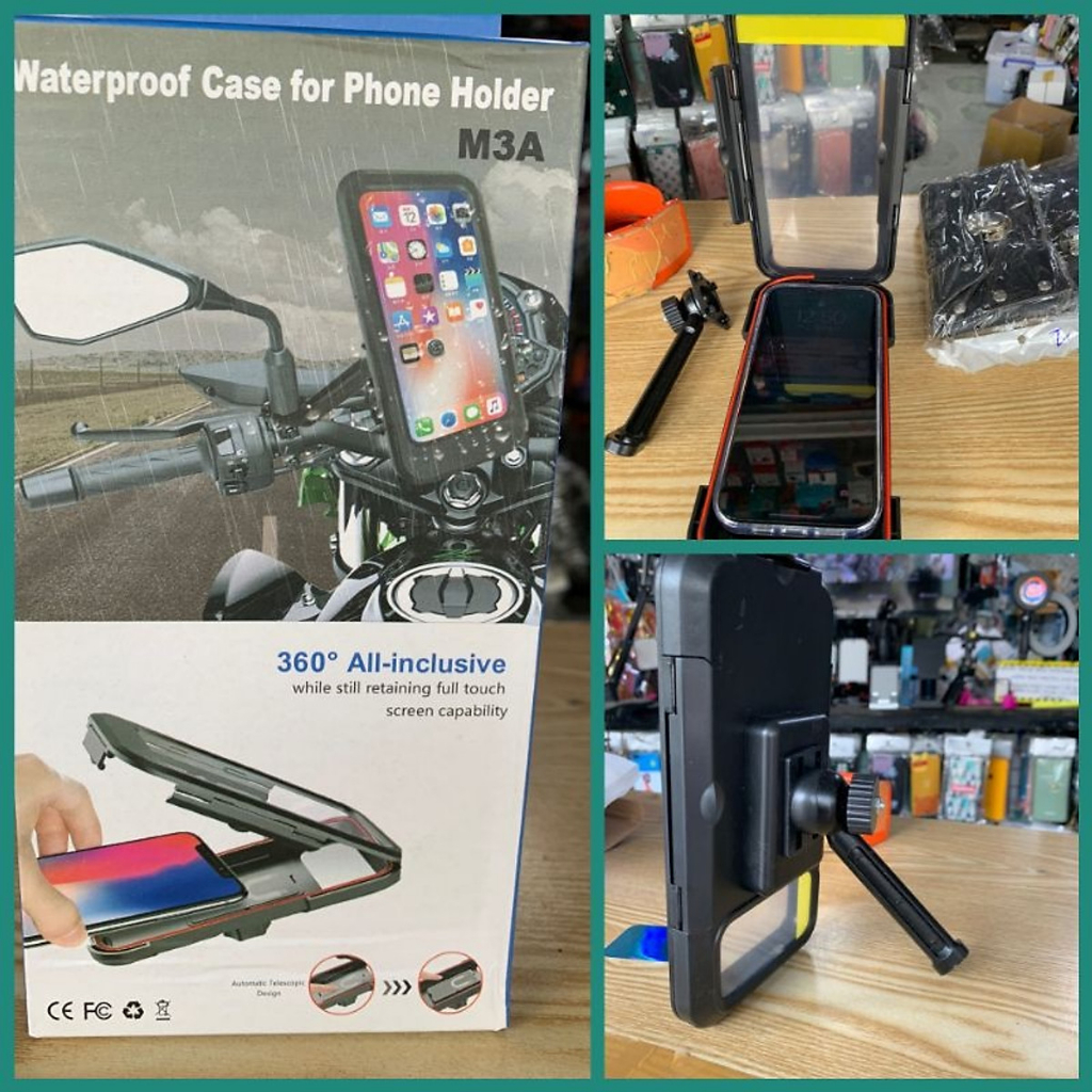 Kẹp Giá Đỡ Điện Thoại Xe Máy Chống Nước -  Chống Mưa - Dành Cho Xe Máy Đi Mưa