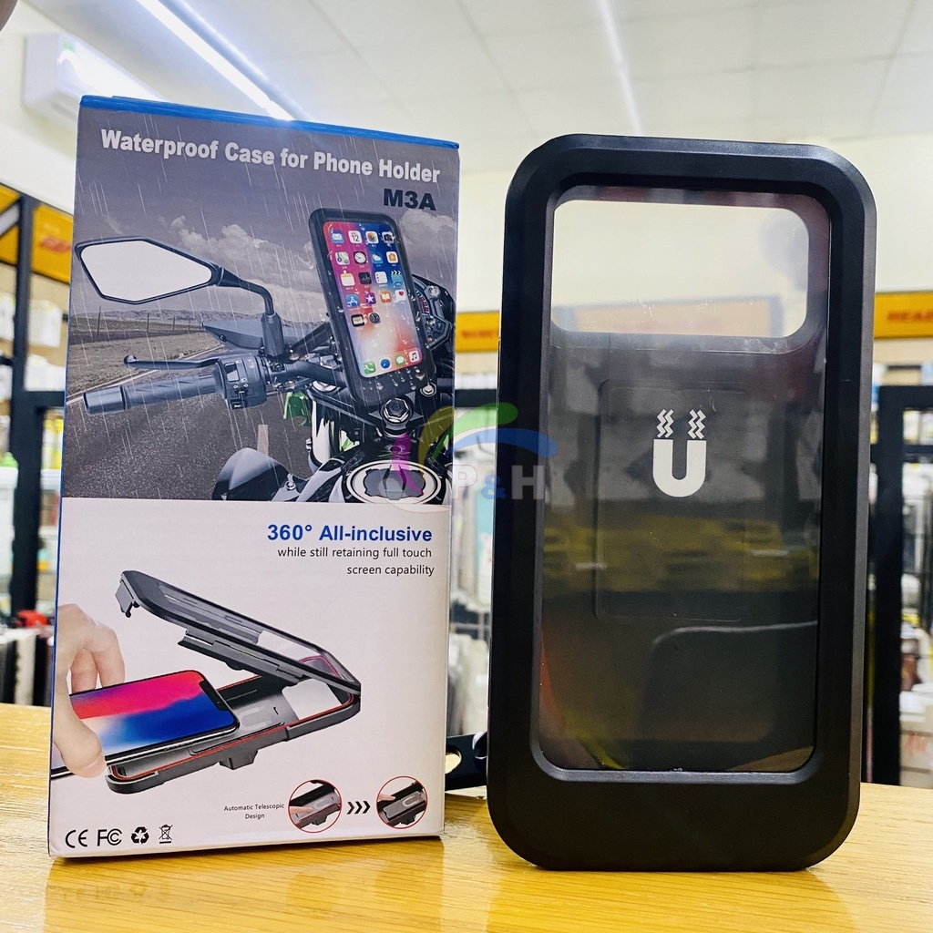 Kẹp Giá Đỡ Điện Thoại Xe Máy Chống Nước -  Chống Mưa - Dành Cho Xe Máy Đi Mưa