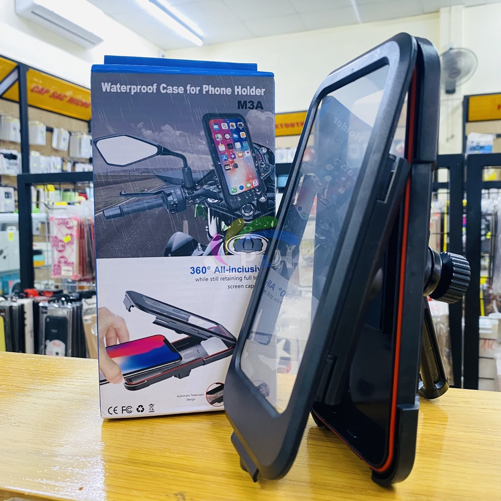 Kẹp Giá Đỡ Điện Thoại Xe Máy Chống Nước -  Chống Mưa - Dành Cho Xe Máy Đi Mưa