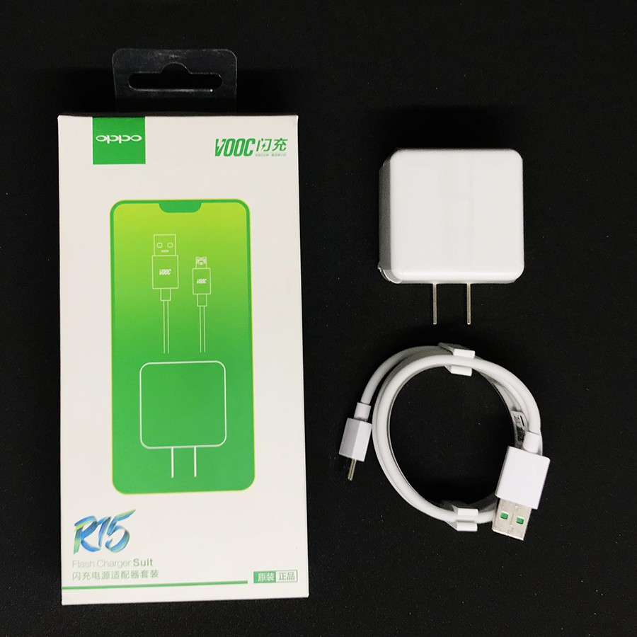 Bộ sạc Siêu Nhanh OPPO VOOC R15 - Chân MicroUSB - Dành Cho OPPO/REALME F11/F11 Pro/ Reno2\2f... Realme3/5/Pro