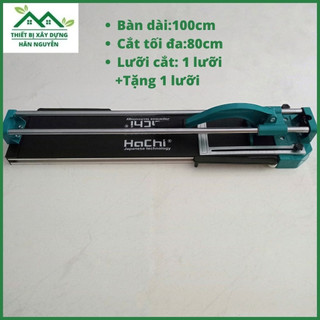 Bàn cắt gạch men 2 thanh 800 Hachi,bàn dài 100cm dùng đẩy gạch 80cm,máy cắt gạch đẩy tay