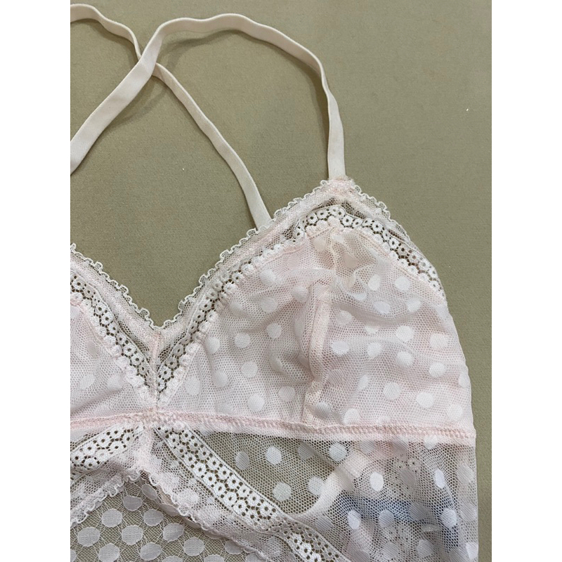 Áo liền thân bodysuit ren lưới mỏng - Thanh lý vnxk