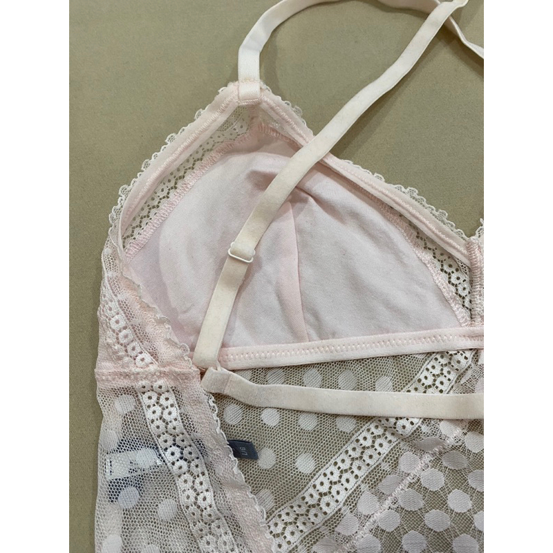 Áo liền thân bodysuit ren lưới mỏng - Thanh lý vnxk