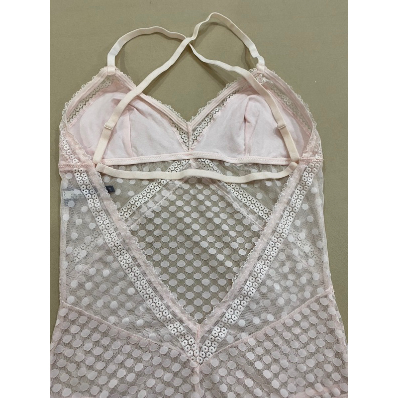 Áo liền thân bodysuit ren lưới mỏng - Thanh lý vnxk